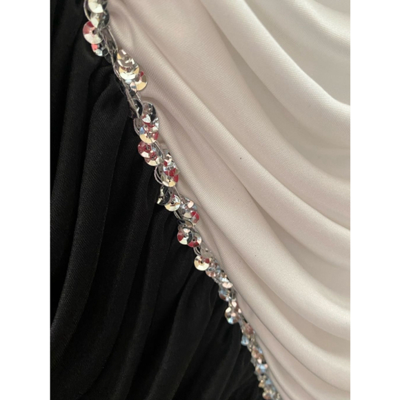 Women's vintage David Rose Black and White Dress Size 12 - Picture 4 of 11